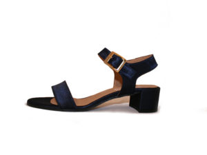 #1227 Vegan Satin Block Heel Sandal by Cosi Cosi